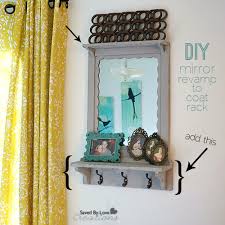Revamp A Mirror Into A Coat Rack For