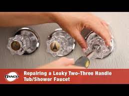 three handle tub shower faucet