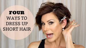 See more ideas about clip hairstyles, hair styles, hair clips. 4 Quick Hairstyles To Dress Up Short Hair Youtube