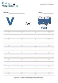 trace alphabets small letter v free