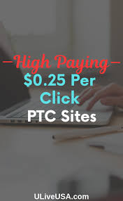 In this, advertisers need to pay to the publishers when the user clicks their ad. High Paying 0 25 Per Click Ptc Sites Uliveusa Learn Internet Marketing Online Advertising Jobs Easy Online Jobs