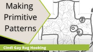 rug hooking pattern more primitive