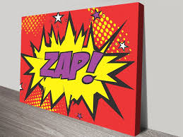 Zap Colourful Comic Book Pop Art Print