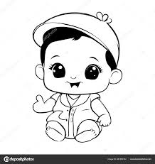cute baby boy vector ilration cute