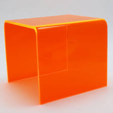 Large Lava Orange Edge Lit Acrylic