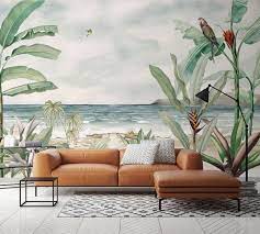 Tropical Beach View Wallpaper Mural