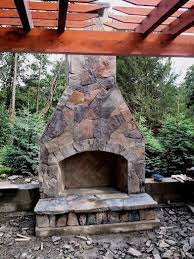Fireplace Outdoor Stone Fireplaces