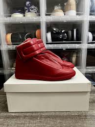red leather shoes sneaker size