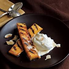 rum spiked grilled pineapple with