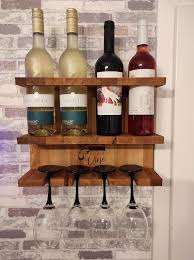 Wine Glass Rack Wood Wine Rack Wall