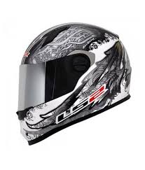 Ls2 Helmet Ff 358 Duality White Silver Graphics Size 58cms Ece Certified