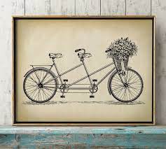 Buy Wedding Tandem Bike Print Bike Art