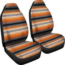 Car Seat Covers Mexican Blanket Orange