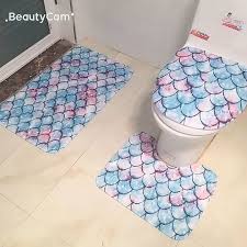 Toilet Seat Cover Set Flannel Pattern
