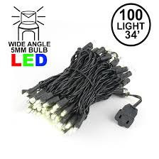 Commercial Grade Wide Angle 100 Led Warm White 34 Long Black Wire