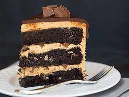 3 Layer Chocolate Cake With Peanut Butter Frosting gambar png