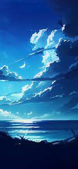 sea blue anime background wallpapers