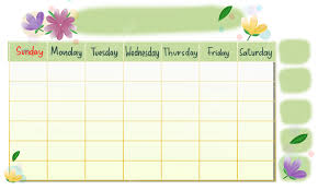isolated weekly schedule template