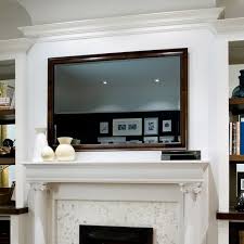 hide a flat screen tv above a fireplace