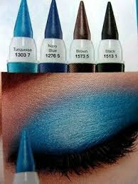 Jugá, experimentá y divertite con color trend. Color Trend Avon Kohl Kajal Pencil 2 In 1 Turquoise Navy Blue Brown Black Ebay