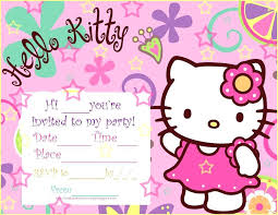 Printable Hello Kitty Invitation Templates Birthday Template