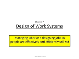 Ppt Chapter 7 Design Of Work Systems