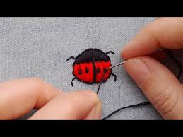 hand embroidery super easy ladybug
