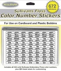 sullivans floss color number stickers