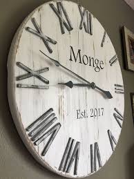 Rustic Shabby Chic Wood Wall Clock