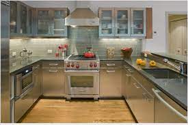 stainless steel kitchen and hardwood