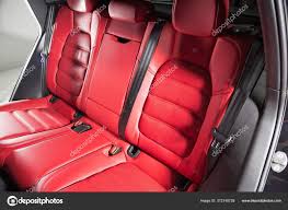 interior couro vermelho preto carro