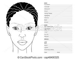 African Female Face Chart