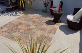 The patio outdoor tile design should not retain moisture, mold and other problems may occur as. Mosaic Pavestone Natural Paving Stone For Gardens And Driveways