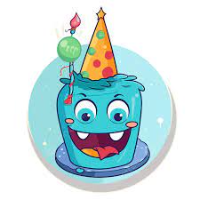 smiling birthday hat vector clipart