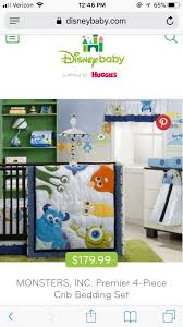 Monsters Inc Crib Bedding Brand New For