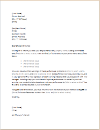 Letter Of Termination Due To Poor Performance Word Excel