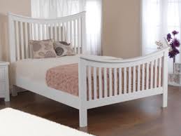super kingsize white wooden bed frame