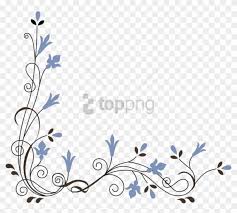 Free Png Colorful Floral Corner Borders Png Png Image