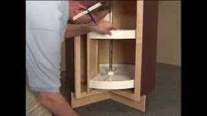 how to install a lazy susan cabinet