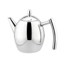 stainless steel tea pot with strainer
