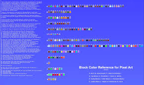 Block Color Reference For Pixel Art Terraria