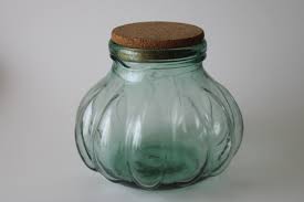 Spanish Green Recycled Glass Jar Hand