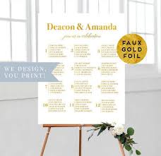 Customized Printable Wedding Seating Chart Personalized