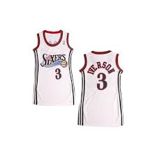 Adidas swingman nba jersey sixers 76's iverson 3 men's size xl new with tags. Women S Philadelphia 76ers Allen Iverson Swingman White Dress Adidas Jersey