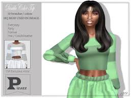 the sims resource double color top
