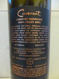 Maybe you would like to learn more about one of these? 2003 Covenant Cabernet Sauvignon Back Label Wine Musings Blog
