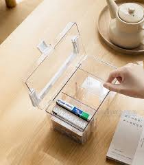 clear mini storage box with dividers