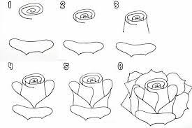 Repeat these steps across a. How To Draw Flowers Easy Flower Drawings Flower Drawing Rose Sketch
