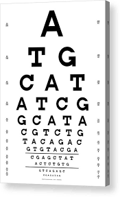 Snellen Chart Genetic Sequence Acrylic Print