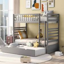 Eer Gray Twin Bunk Beds For Kids